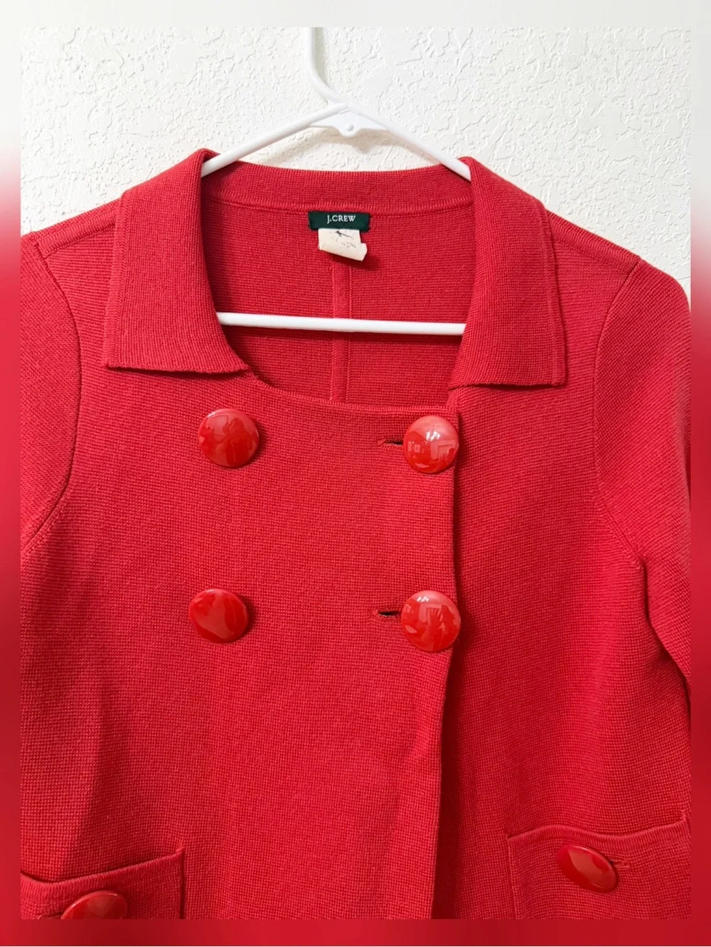 J. Crew Candace Knit Double-Breasted Wool Blend Jacket Blazer Cardigan Size S